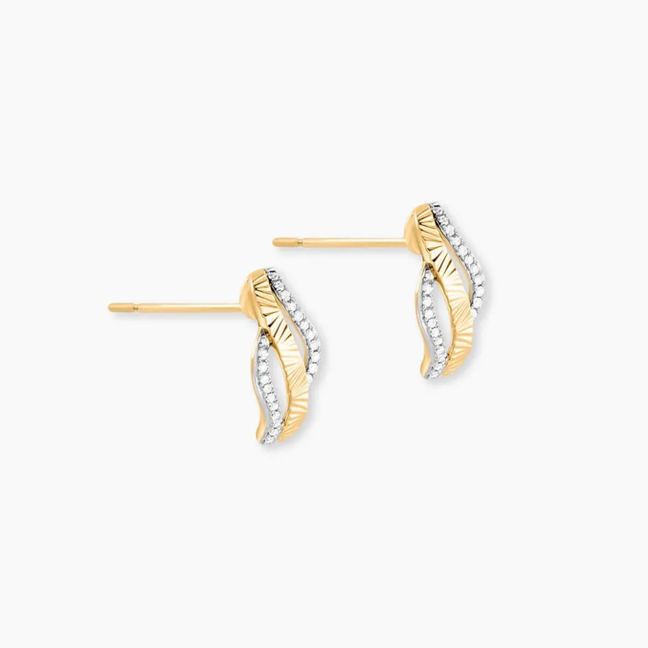 Clearance Histoire d'Or Boucles D'oreilles Puces Bathilde Or Jaune Diamant