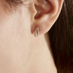 Clearance Histoire d'Or Boucles D'oreilles Puces Bathilde Or Jaune Diamant