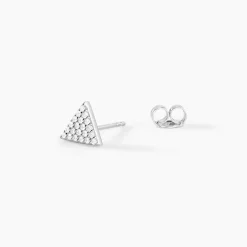 Online Histoire d'Or Boucles D'oreilles Puces Brendana Argent Blanc Oxyde De Zirconium