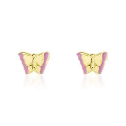 Hot Histoire d'Or Boucles D'oreilles Puces Bartholomée Papillon Or Jaune