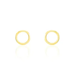 New Histoire d'Or Boucles D'oreilles Puces Berangere Cercle Or Jaune