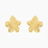 Hot Histoire d'Or Boucles D'oreilles Puces Barbade Acier Jaune