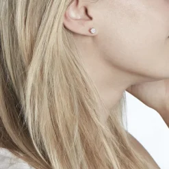 Clearance Histoire d'Or Boucles D'oreilles Puces Charlene Or Jaune Diamant Synthetique or jaune diamant synthétique blanc