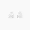 Hot Histoire d'Or Boucles D'oreilles Puces Clarysse Argent Blanc Oxyde De Zirconium