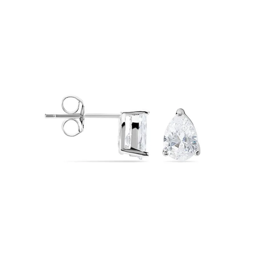 Hot Histoire d'Or Boucles D'oreilles Puces Clarysse Argent Blanc Oxyde De Zirconium