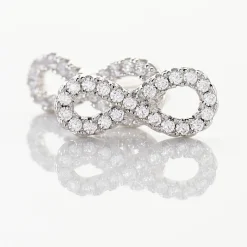 New Histoire d'Or Boucles D'oreilles Puces Clélia Argent Blanc Oxyde De Zirconium