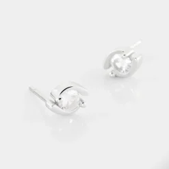 Online Histoire d'Or Boucles D'oreilles Puces Couteau Argent Blanc Oxyde De Zirconium