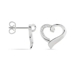 New Histoire d'Or Boucles D'oreilles Puces Daviane Argent Blanc Oxyde De Zirconium