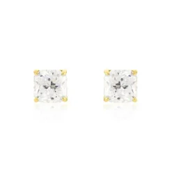 Sale Histoire d'Or Boucles D'oreilles Puces Doreen Carre Or Jaune Oxyde De Zirconium