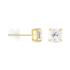 Sale Histoire d'Or Boucles D'oreilles Puces Doreen Carre Or Jaune Oxyde De Zirconium