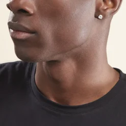 Sale Histoire d'Or Boucles D'oreilles Puces Doreen Carre Or Jaune Oxyde De Zirconium