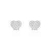 New Histoire d'Or Boucles D'oreilles Puces Darwin Argent Blanc Oxyde