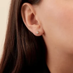 Best Histoire d'Or Boucles D'oreilles Puces Diamotion or jaune diamant