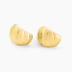 Clearance Histoire d'Or Boucles D'oreilles Puces Dieppe Acier Jaune
