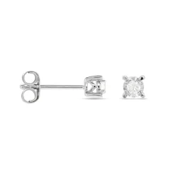 New Histoire d'Or Boucles D'oreilles Puces Diamotion or blanc diamant