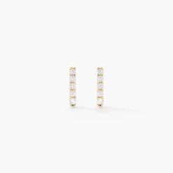 Outlet Histoire d'Or Boucles D'oreilles Puces Damion Or Jaune Oxyde De Zirconium
