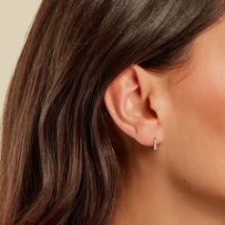 Outlet Histoire d'Or Boucles D'oreilles Puces Damion Or Jaune Oxyde De Zirconium