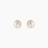Best Histoire d'Or Boucles D'oreilles Puces Daria Serti Clos Or Jaune Oxyde De Zirconium