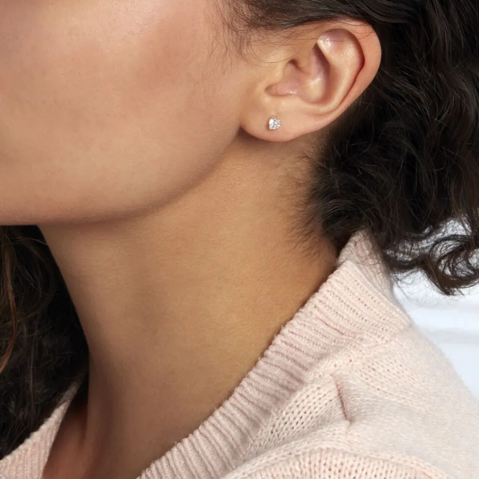 Clearance Histoire d'Or Boucles D'oreilles Puces Daria Coeur or jaune oxyde