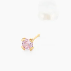 Online Histoire d'Or Boucles D'oreilles Puces Doreen Carre Or Jaune Oxyde De Zirconium