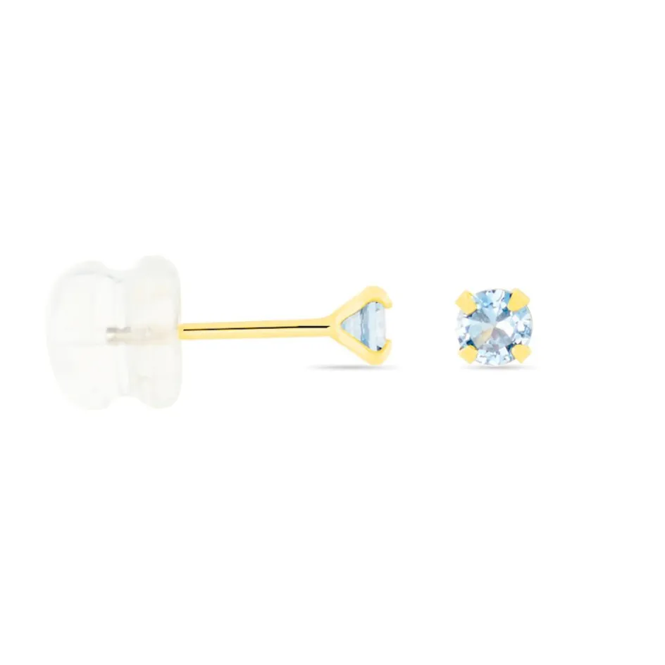 Best Histoire d'Or Boucles D'oreilles Puces daria Serti Griffe 2 Or Jaune Oxyde