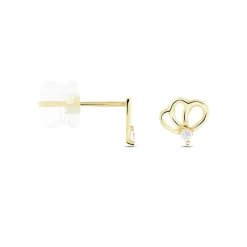 Online Histoire d'Or Boucles D'oreilles Puces Eleanor Fleur Or Jaune Oxyde De Zirconium