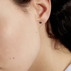 Clearance Histoire d'Or Boucles D'oreilles Puces Elea Serti Griffe or jaune saphir