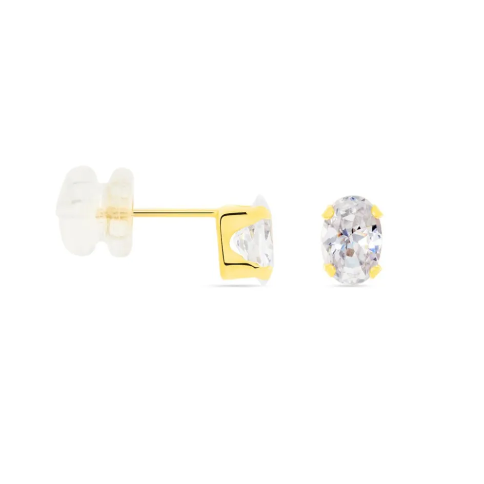 New Histoire d'Or Boucles D'oreilles Puces Elea or jaune oxyde
