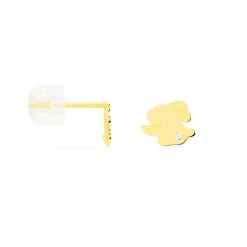 Hot Histoire d'Or Boucles D'oreilles Puces Elioussa Lapin Or Jaune Oxyde De Zirconium