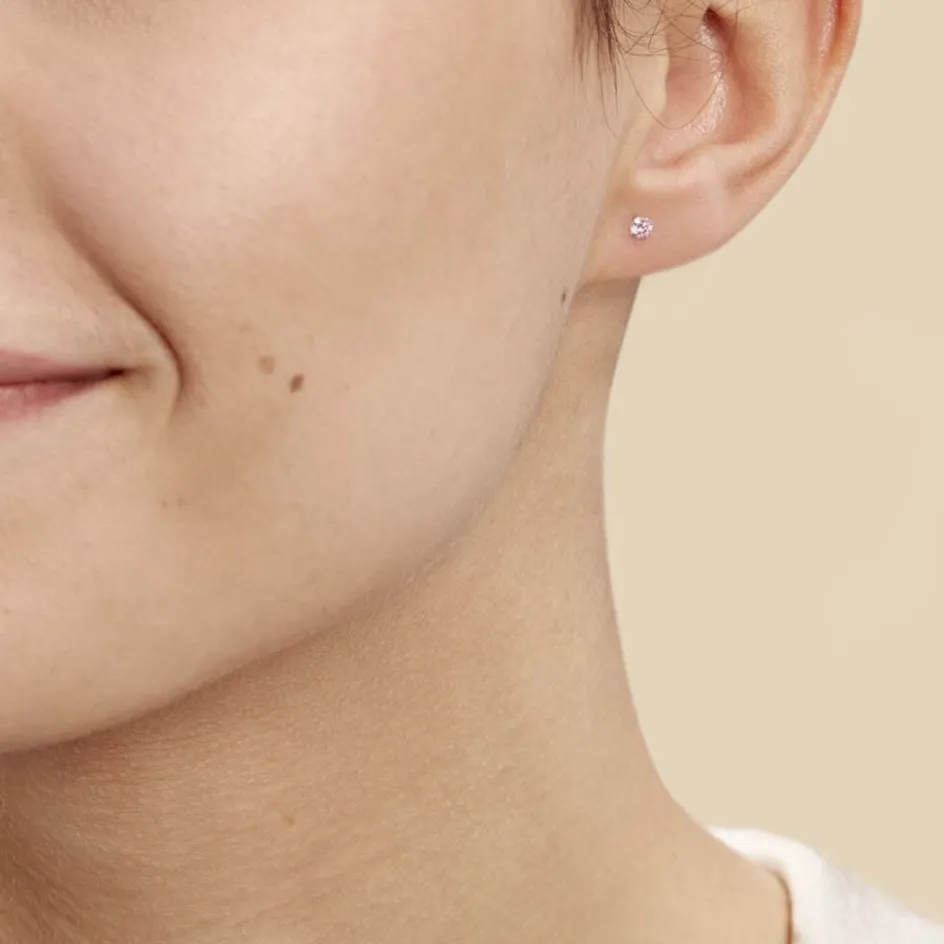 Best Histoire d'Or Boucles D'oreilles Puces Eddie Or Blanc Oxyde De Zirconium