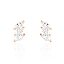 Sale Histoire d'Or Boucles D'oreilles Puces Edma Or Rose Oxyde De Zirconium