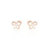 New Histoire d'Or Boucles D'oreilles Puces Eleanor Fleur Or Rose Oxyde De Zirconium