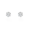 Online Histoire d'Or Boucles D'oreilles Puces Eleanor Fleur Or Blanc Oxyde De Zirconium