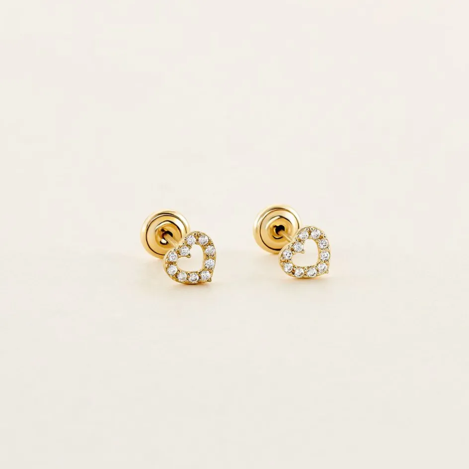 Best Histoire d'Or Boucles D'oreilles Puces Eily Or Jaune Oxyde De Zirconium