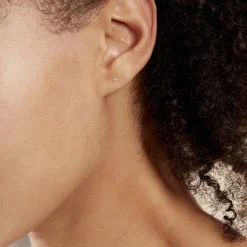 Clearance Histoire d'Or Boucles D'oreilles Puces Eddie Or Blanc Oxyde De Zirconium