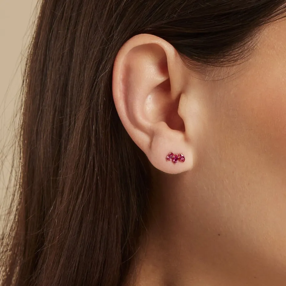 Outlet Histoire d'Or Boucles D'oreilles Puces Euclid Or Jaune Oxyde De Zirconium