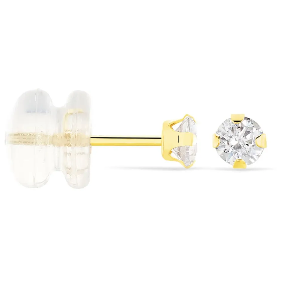 Hot Histoire d'Or Boucles D'oreilles Puces Eddie Or Jaune Oxyde De Zirconium