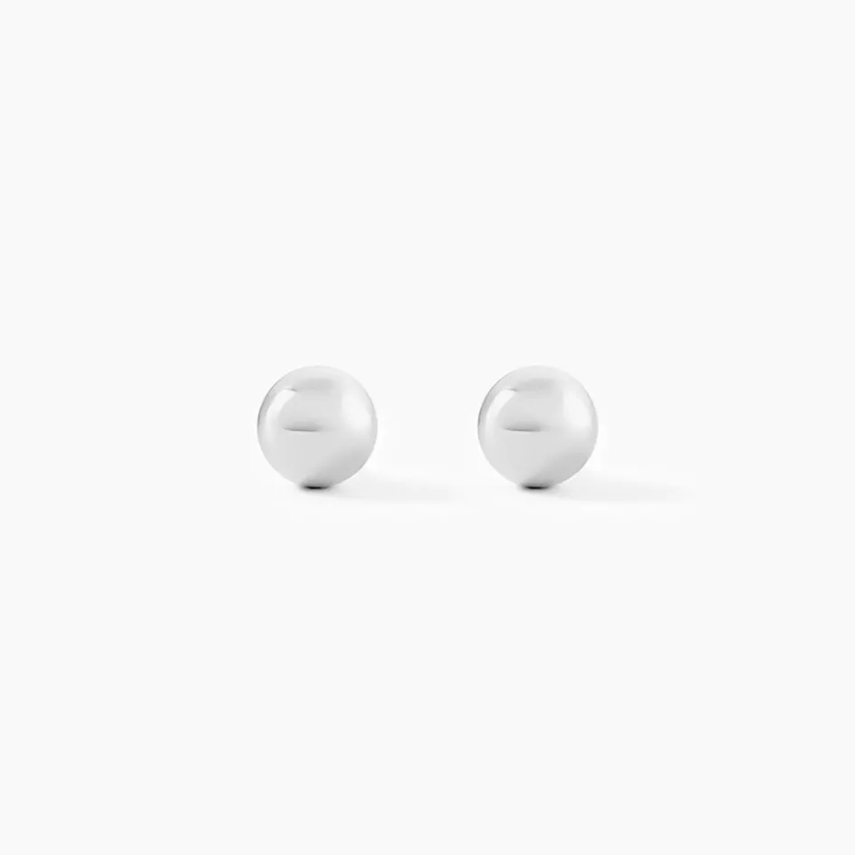 Outlet Histoire d'Or Boucles D'oreilles Puces Fidelia Boule Or Blanc