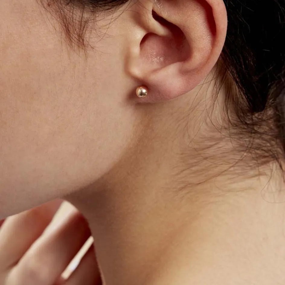 New Histoire d'Or Boucles D'oreilles Puces Fidelia Boule Or Jaune