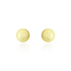 Discount Histoire d'Or Boucles D'oreilles Puces Fidelia Boule Sablee or jaune