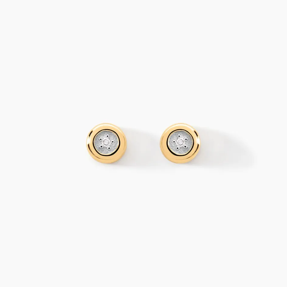 Sale Histoire d'Or Boucles D'oreilles Puces Fatiana or jaune diamant