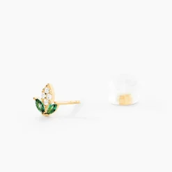 Outlet Histoire d'Or Boucles D'Oreilles Puces Firenze Or Jaune Oxyde De Zirconium