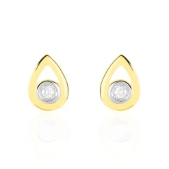 Best Histoire d'Or Boucles D'oreilles Puces Fidelia Or Jaune Diamant