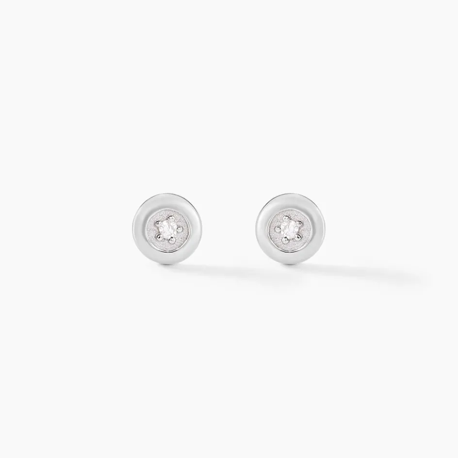 Outlet Histoire d'Or Boucles D'oreilles Puces Fatiana or blanc diamant