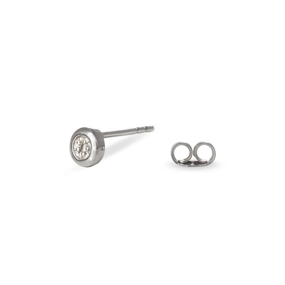 Outlet Histoire d'Or Boucles D'oreilles Puces Fatiana or blanc diamant