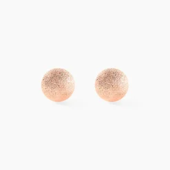 Best Histoire d'Or Boucles D'oreilles Puces Fidelia Boule Sablee or rose