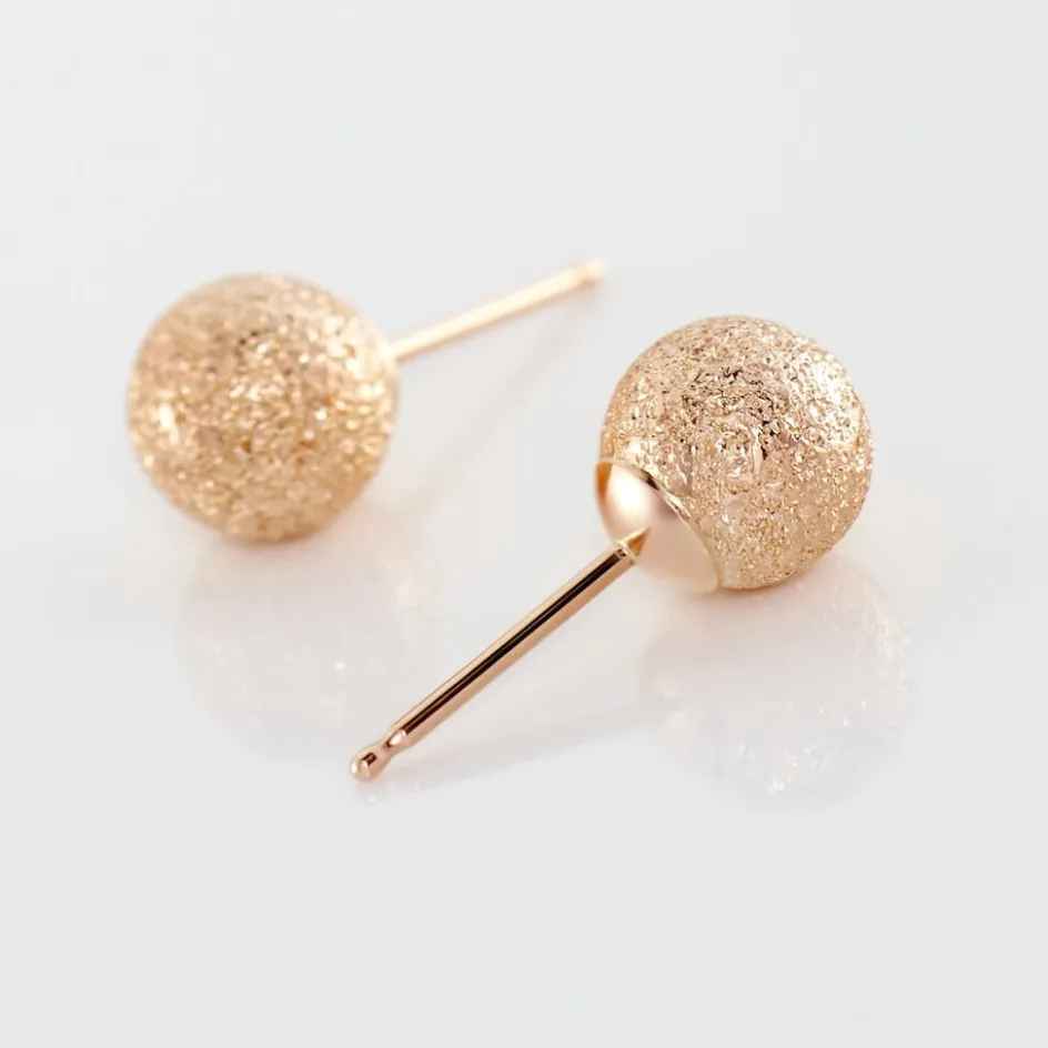 Best Histoire d'Or Boucles D'oreilles Puces Fidelia Boule Sablee or rose