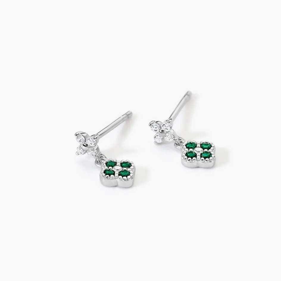 Best Histoire d'Or Boucles D'Oreilles Puces Germaine Argent Blanc Oxyde De Zirconium Spinelle