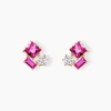 Outlet Histoire d'Or Boucles D'oreilles Puces Garland Or Jaune Oxyde De Zirconium