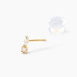 Outlet Histoire d'Or Boucles D'oreilles Puces Huey Or Jaune Oxyde De Zirconium
